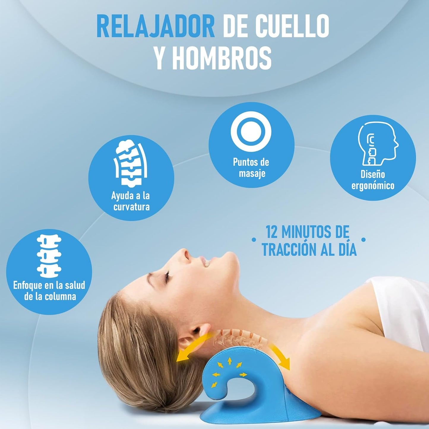 Almohada Quiropráctica PlusThey® Sin Dolor con 10 Minutos al Día