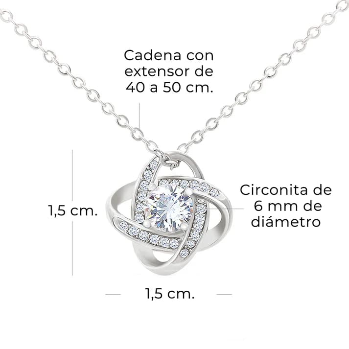 Collar Amor Sincero A MI MAMÁ™ Trébol - Regalo para Mi Madre (con nota especial)