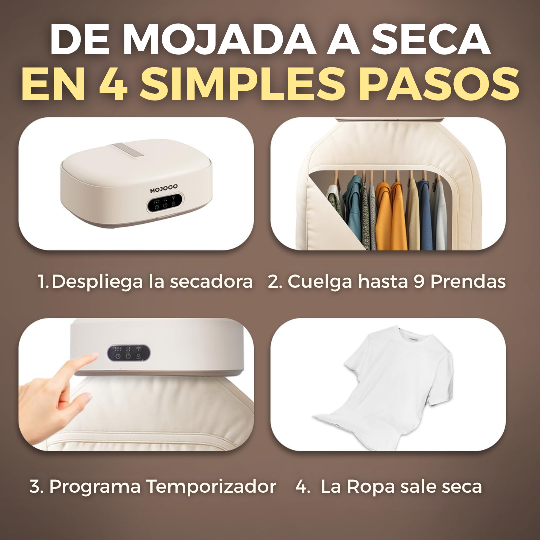 Cansada de tener la ropa húmeda. Secadora Portátil con Luz UV Ultra Dry Pro