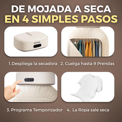 Cansada de tener la ropa húmeda. Secadora Portátil con Luz UV Ultra Dry Pro