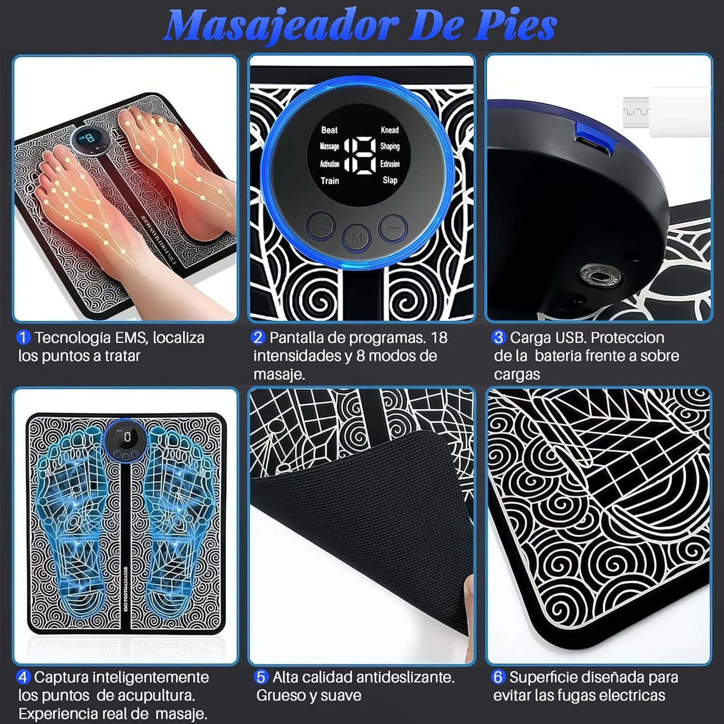 Pack PIES ANTIDOLOR: Masajeador de pies FootTech®. REGALO: Plantillas de Masaje + Ebook