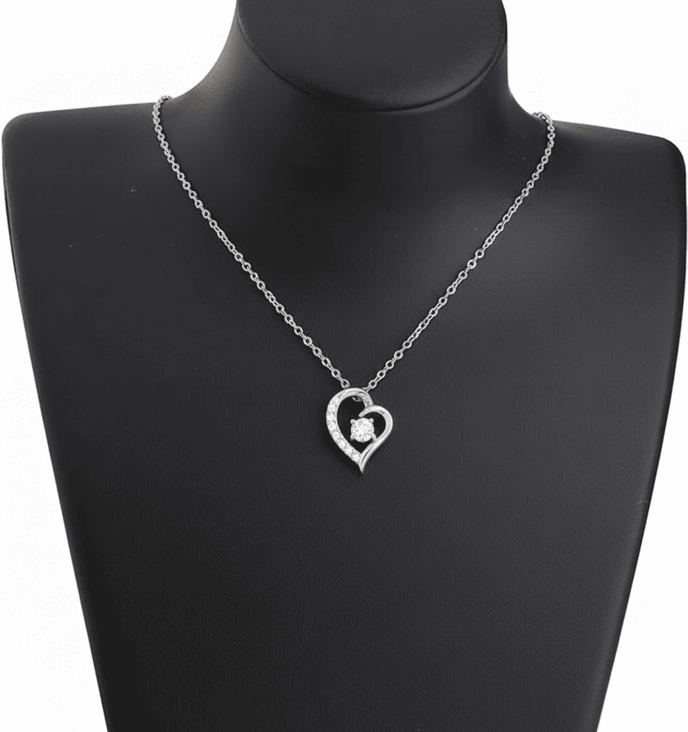 Collar Amor Sincero A LA MUJER DE MI VIDA™ Corazón - Regalo para Tu Pareja (con nota especial)