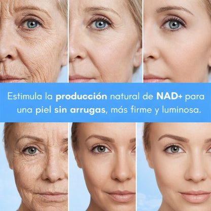 Recupera tu energía, claridad mental y vitalidad con la fórmula avanzada I Resveratrol NAD+ diseñada para personas reales