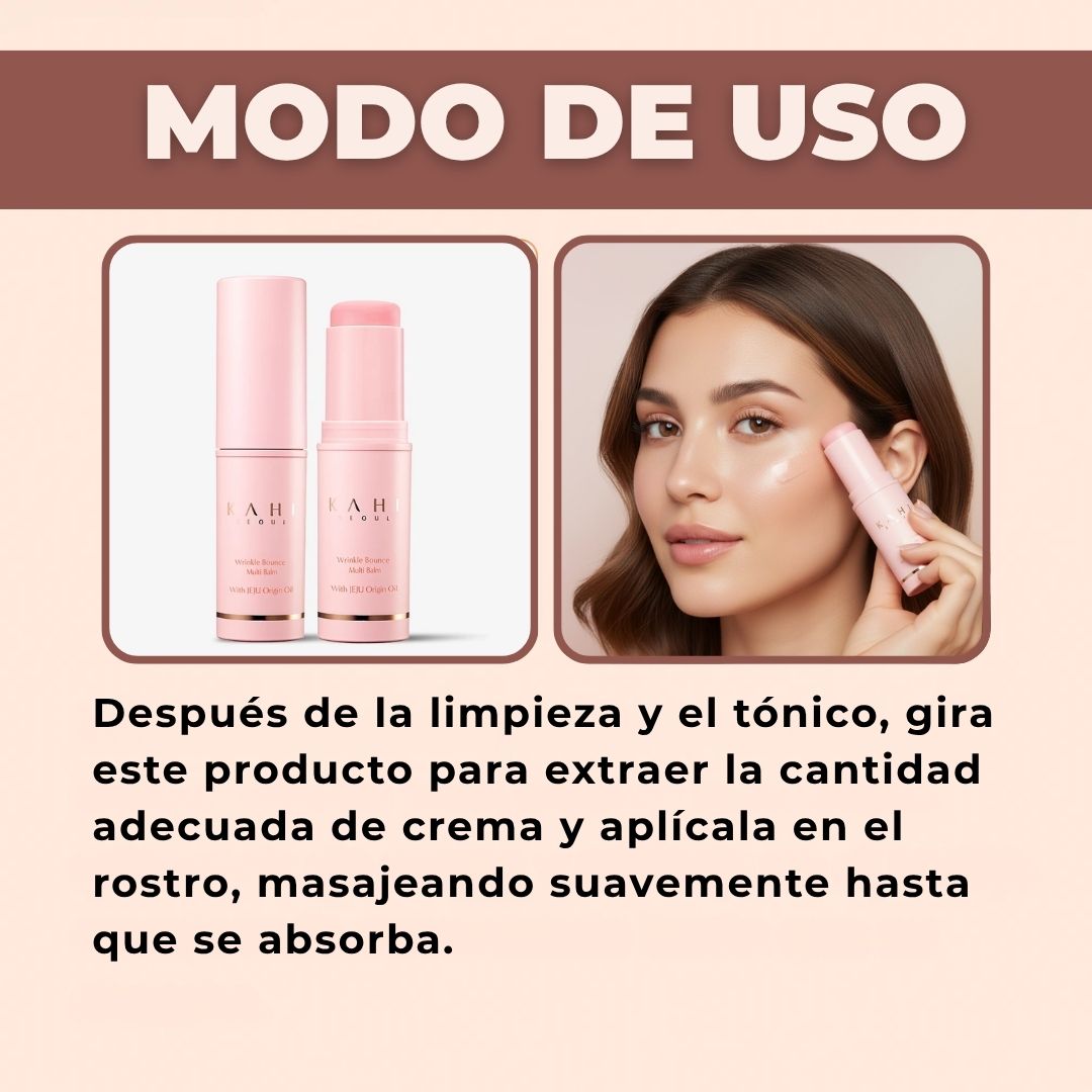 Recupera tu mirada de juventud en 15 días. Bálsamo Antiarrugas Kahi™ Stick 🌸