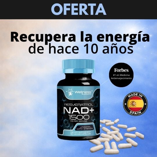 Recupera tu energía, claridad mental y vitalidad con la fórmula avanzada I Resveratrol NAD+ diseñada para personas reales