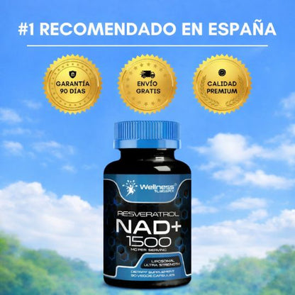 Recupera tu energía, claridad mental y vitalidad con la fórmula avanzada I Resveratrol NAD+ diseñada para personas reales