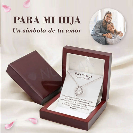 Collar Amor Verdadero MADRE E HIJA™ Corazón - Regalo para Mi Hija (con nota especial)