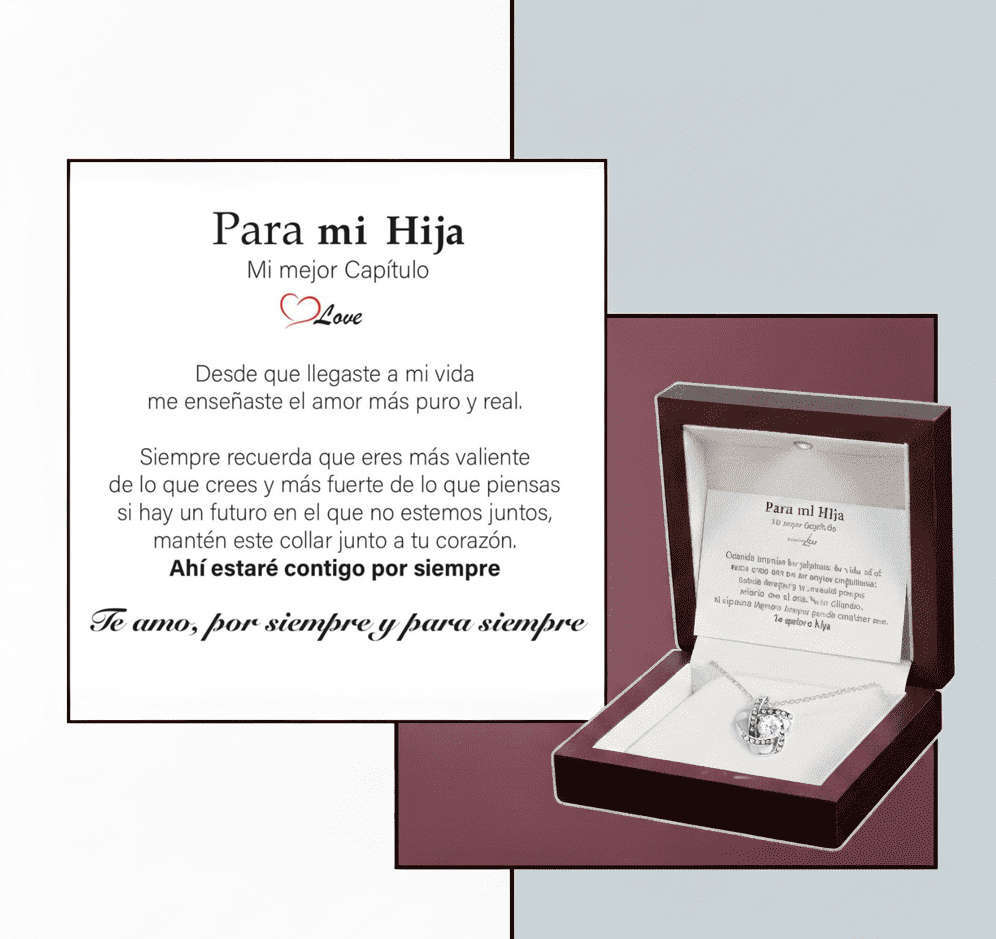Collar Amor Sincero MADRE E HIJA™ Trébol - Regalo para Mi Hija (con nota especial)