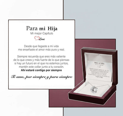 Collar Amor Sincero MADRE E HIJA™ Trébol - Regalo para Mi Hija (con nota especial)