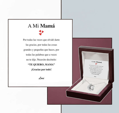 Collar Amor Sincero A MI MAMÁ™ Trébol - Regalo para Mi Madre (con nota especial)