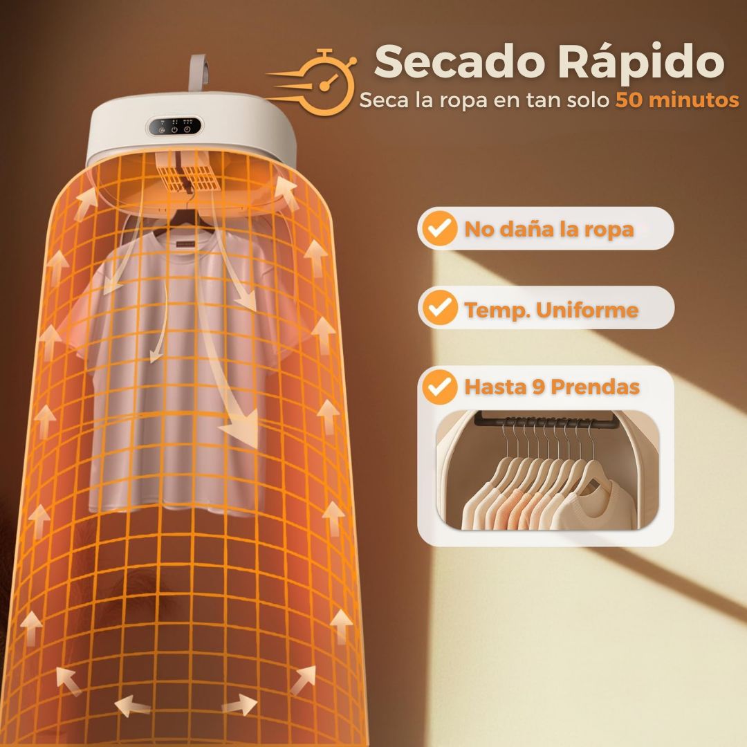 Cansada de tener la ropa húmeda. Secadora Portátil con Luz UV Ultra Dry Pro