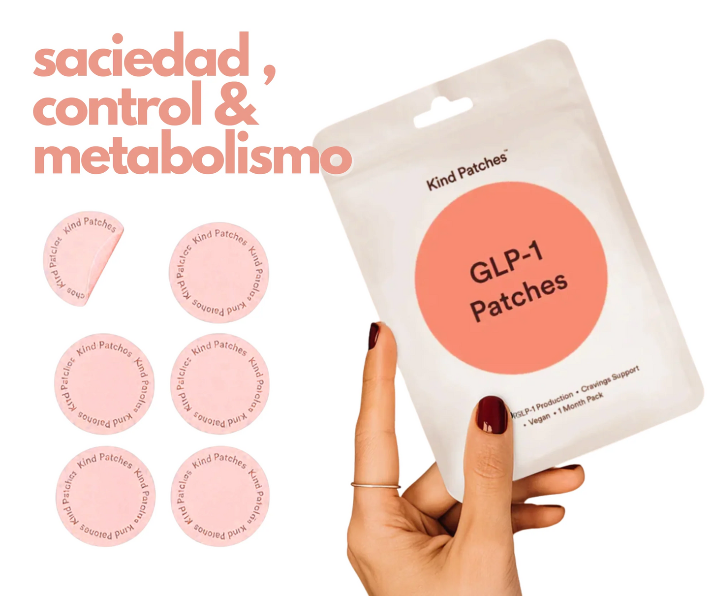 Parches GLP-1™ Reduce tu apetito y pierde peso de forma natural (Kit 30 parches)