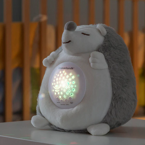 Erizo de Peluche con Ruido Blanco y Proyector Quitamiedos Spikey InnovaGoods