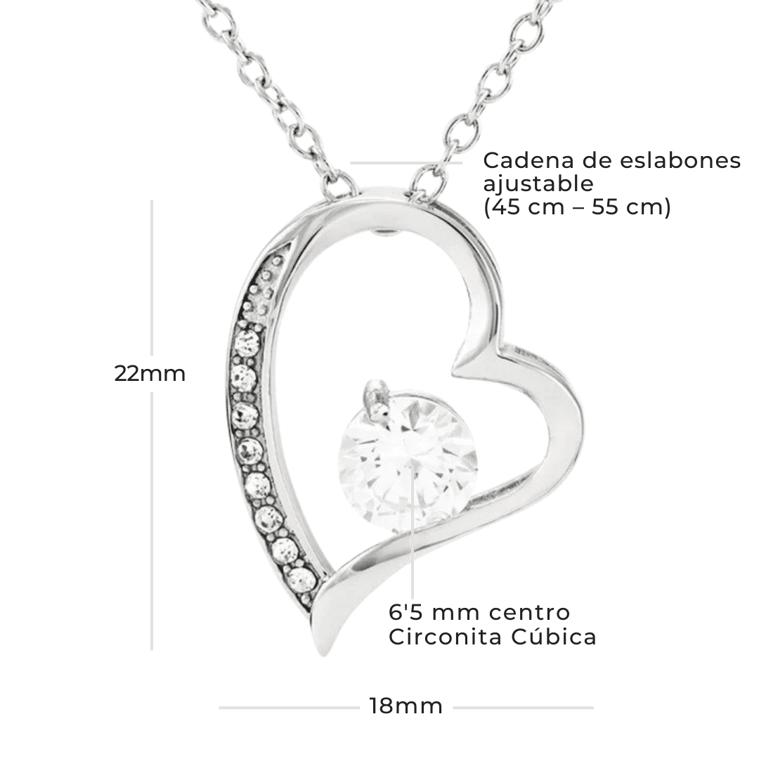 Collar Amor Sincero A LA MUJER DE MI VIDA™ Corazón - Regalo para Tu Pareja (con nota especial)