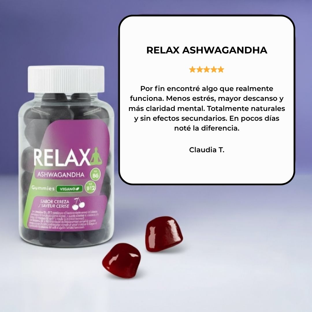 Di adiós al Estrés y recupera tu Energía diaria en 15 días - Relax Ashwagandha®