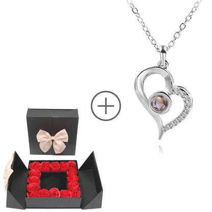 Regalo Collar en caja de 16 Rosas para El Amor de Mi Vida